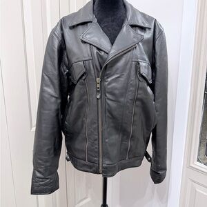 Men's Black Leather Jacket